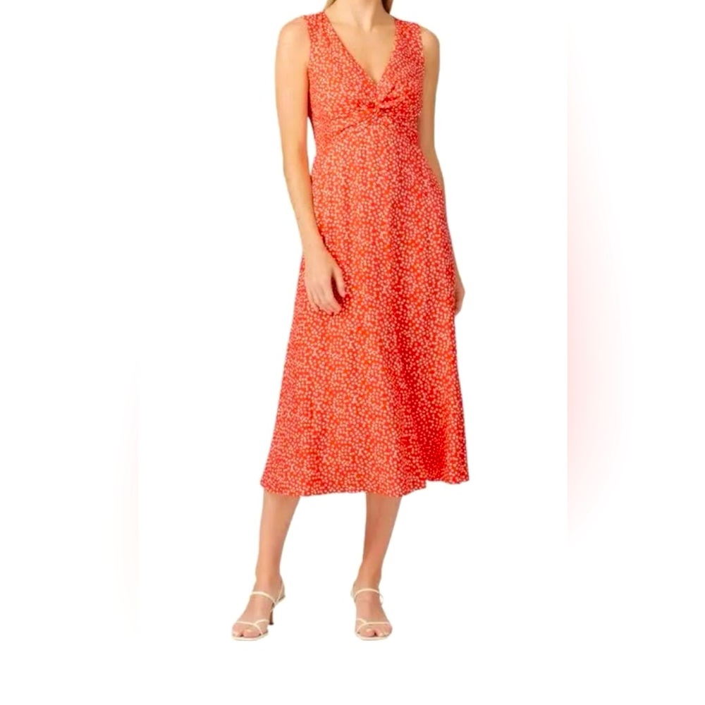 Rebecca Taylor Malia twist silk midi dress